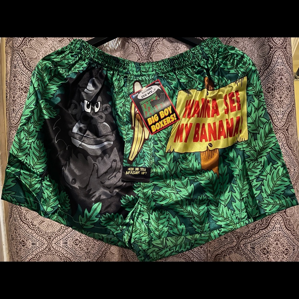 ZEKS - WANNA SEE MY BANANA MENS BOXERS -Size M & L